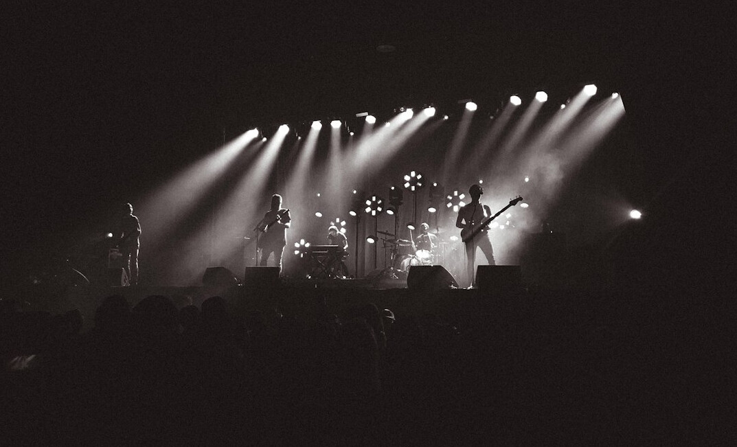 stage lights and music