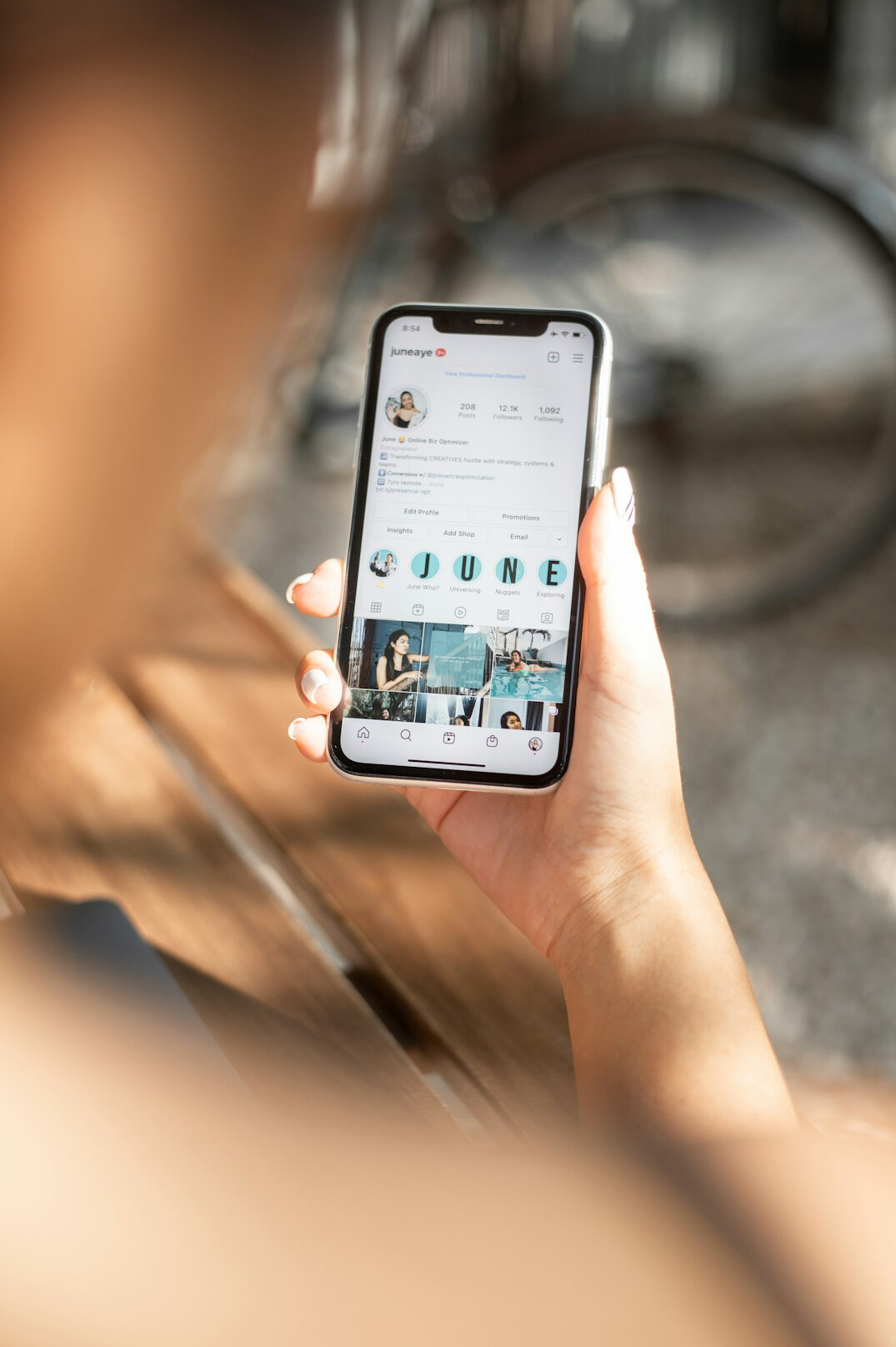 smartphone showing social media