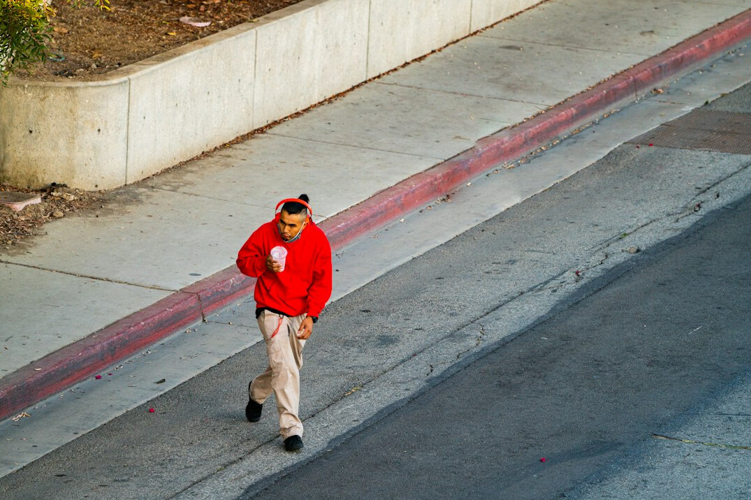 politician walking in street
